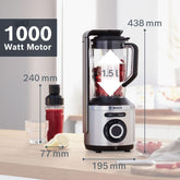 Bosch Vakuum-Standmixer Vitapower Serie 8 MMBV621M, Starke Mixleistung, Vitaminschonende Zubereitung, 4 Automatikprogramme, Vakuum-Togo Flasche, 37,000 U/Min, 1000 W, Silber Mama si Copilul Naty Shop